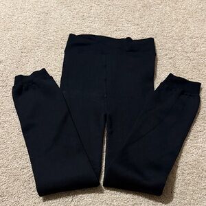 Eddie Bauer Black Seamless, Footless, Fleece Lined Tights/Leggings